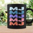 Modern Repeated Text Mj コーヒーマグ ギフトのアイデア