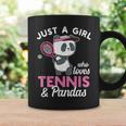 Just A Girl Who Love Tennis & Pandas パンダテニス愛好家 コーヒーマグ ギフトのアイデア