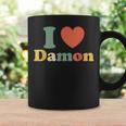 I Love Damon I Heart Damon レッド ハート バレンタイン コーヒーマグ ギフトのアイデア