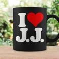 I Love Heart JJ Jj J J イニシャル コーヒーマグ ギフトのアイデア