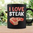 I Loveteak おもしろステーキ バーベキューグリルステーキ コーヒーマグ ギフトのアイデア