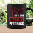 I Only Give Negative Feedback 電気ファニーエンジニア 長袖tシャツ コーヒーマグ ギフトのアイデア