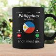 Philippines Is Calling And I Must Go フィリピン国旗シャツ コーヒーマグ ギフトのアイデア
