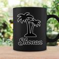 Shonan（湘南）サーファー ヤシの木 パームツリー（黒 ブラック 文字）【47都道府県】ジモt ティ コーヒーマグ ギフトのアイデア