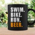 Swim Bike Run スイム バイク ラン ビール トライアスロン トライアスロン スポーツ メンズ レディース コーヒーマグ ギフトのアイデア