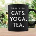 Things I Love Cats Yoga Tea Fun Cat ヨガtシャツ コーヒーマグ ギフトのアイデア