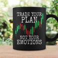 Trade Your Plan Not Your Emotions トレーディング投資家トレーダー株式証券取引所 コーヒーマグ ギフトのアイデア
