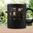 アライグマ レッサーパンダ バンド 音楽 バイブ レトロ 動物 ロック コーヒーマグ ギフトのアイデア