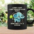 エレファントおならしないよ時々ズボンの中でささやくだけ 長袖tシャツ コーヒーマグ ギフトのアイデア