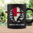 グリーンランドフラッグシャツ、グリーンランドマップ、グリーンランド、レディース、メンズ。 コーヒーマグ ギフトのアイデア