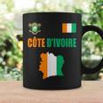 コートジボワール国旗 コートジボワール地図 コーヒーマグ ギフトのアイデア