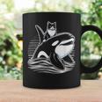 シャチに乗る猫 ファニー コーヒーマグ ギフトのアイデア