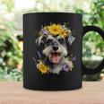 シュナウザー ママ 犬好き 母の日 レトロ 花 コーヒーマグ ギフトのアイデア