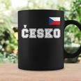 チェコ共和国 胸に Cesko 旗国旗 長袖tシャツ コーヒーマグ ギフトのアイデア