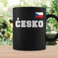 チェコ共和国 胸に Cesko 旗国旗 コーヒーマグ ギフトのアイデア