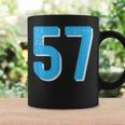 ナンバー 57 スポーツブルーナンバー コーヒーマグ ギフトのアイデア
