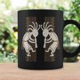 ネイティブアメリカン ココペリミュージシャンツインズ ボーダー2 楽しい コーヒーマグ ギフトのアイデア