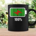 バッテリー100シャツ残量バッテリーフルパワーバッテリーフル。 長袖tシャツ コーヒーマグ ギフトのアイデア