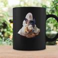 フレンチブルドッグ 犬 アイスクリームを食べる犬 面白い かわいい コーヒーマグ ギフトのアイデア