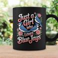 ブルージェイズが大好きな少女 バード愛好家 バードウォッチャー コーヒーマグ ギフトのアイデア