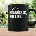 ヘッドホン No Music No Life Music Lover コーヒーマグ ギフトのアイデア