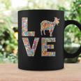 ヤギの動物愛の花 コーヒーマグ ギフトのアイデア