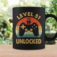 レベル51アンロック レトロヴィンテージ51歳の誕生日ゲームゲーマー コーヒーマグ ギフトのアイデア