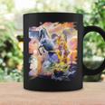宇宙の銀河猫とユニコーン ペガサス コーヒーマグ ギフトのアイデア