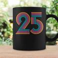 数字 25 25周年 男性 女性 25歳の誕生日 コーヒーマグ ギフトのアイデア