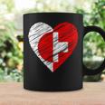 日本 スイス ハート 日本国旗 スイス国旗 ハート 長袖tシャツ コーヒーマグ ギフトのアイデア