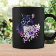 花と猫、水彩画のような表情 コーヒーマグ ギフトのアイデア
