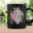 花の解剖学 人間の心とバラ、ボタニカルハート コーヒーマグ ギフトのアイデア