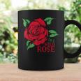 赤いバラとi'm A Wild Roseの花のデザイン コーヒーマグ ギフトのアイデア