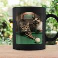 面白い猫 子猫 プールゲーム ビリヤード愛好家 アートデザイン コーヒーマグ ギフトのアイデア
