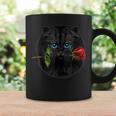 黒ペルシャ猫 ねこ 薔薇 バラ バレンタイン コーヒーマグ ギフトのアイデア
