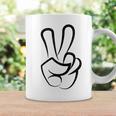 2本指 ピースサイン キュート ビクトリー ハンド ジェスチャー ピースシンボル コーヒーマグ ギフトのアイデア