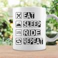 Eatleep Ride Repeat オートバイ バイク モーターサイクリスト 格言 コーヒーマグ ギフトのアイデア