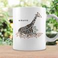 Giraffe キリン イラスト おしゃれ かっこいい キリンの絵 リアル 熱帯の花 野生生物 キリン好き コーヒーマグ ギフトのアイデア