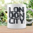 I Love London、クールでレトロなロンドンのファッショングラフィックデザイン。 コーヒーマグ ギフトのアイデア
