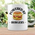 Powered By Burgers ファーストフード愛好家 面白いビーフバーガー コーヒーマグ ギフトのアイデア