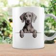 Weimaraner 面白い 覗き見ポケット 子犬 犬好き コーヒーマグ ギフトのアイデア