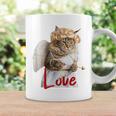 キューピッドコスチュームを着た面白い猫、聖バレンタインの猫の自撮り。 コーヒーマグ ギフトのアイデア