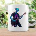 バックプリント ギタリスト エイリアン グラフィック ギター エイリアン ギタリスト コーヒーマグ ギフトのアイデア