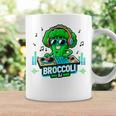 クールなブロッコリーdjミュージックパーティーバイブ面白いデザイン。 コーヒーマグ ギフトのアイデア