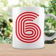 クールなレトロなレタリングジャージ、背番号6 6Eis コーヒーマグ ギフトのアイデア