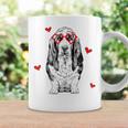 バセットハウンド ハートグラス バレンタインデー 犬 ママ コーヒーマグ ギフトのアイデア