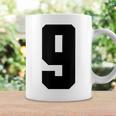 番号9 ナインスポーツジャージ 誕生日年齢 ラッキーナンバーブラック コーヒーマグ ギフトのアイデア