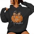Pregnancy Announcement Growing Little Pumpkin Baby Fall Women's Hoodie