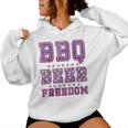 Bbq Beer Freedom シャツ ビンテージ レディースパーカー