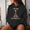 Giraffe Christmas I'm Fine Everything Is Fine Wildlife Women's Hoodie Gifts for Her Giraffe Christmas I'm Fine Everything Is Fine Wildlife Women's Hoodie Gifts for Her